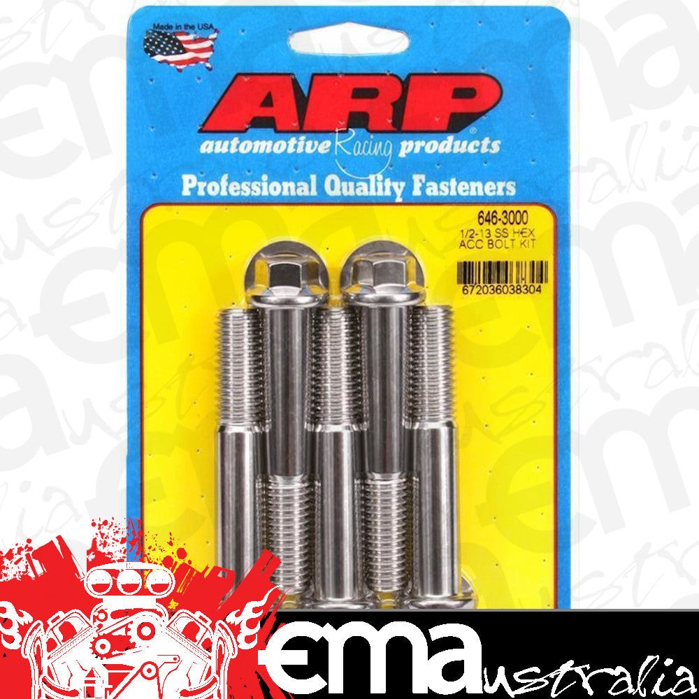 ARP 646-3000 1/2-13 X 3.000 Hex SS Bolts