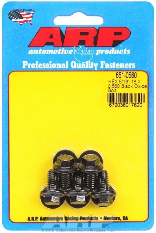 ARP 651-0560 5/16-18 X 0.560 Hex Black Oxide Bolts