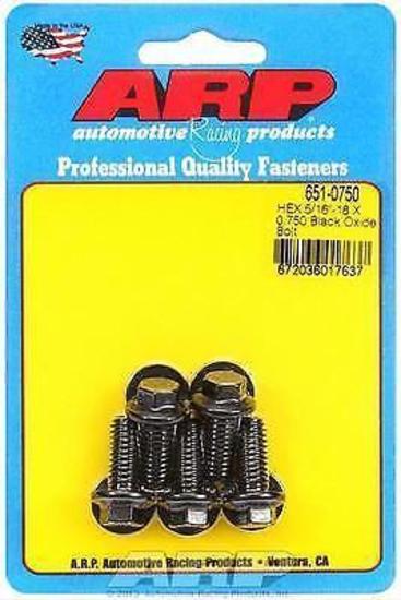 ARP 651-0750 5/16-18 X 0.750 Hex Black Oxide Bolts