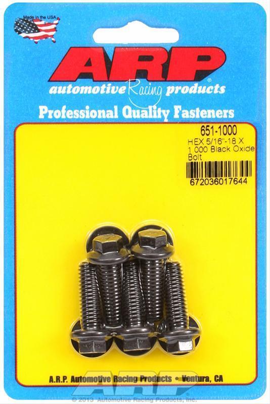 ARP 651-1000 5/16-18 X 1.000 Hex Black Oxide Bolts