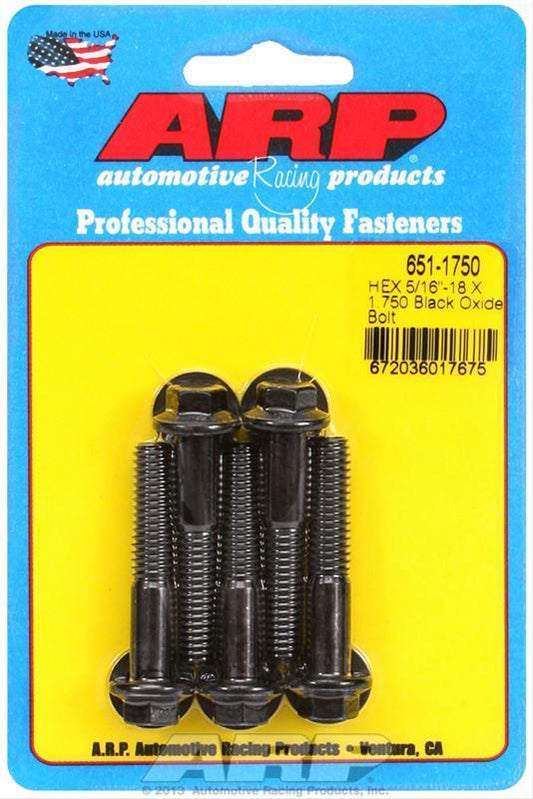 ARP 651-1750 5/16-18 X 1.750 Hex Black Oxide Bolts