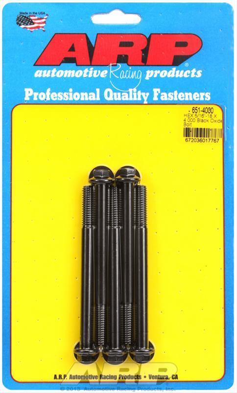 ARP 651-4000 5/16-18 X 4.000 Hex Black Oxide Bolts