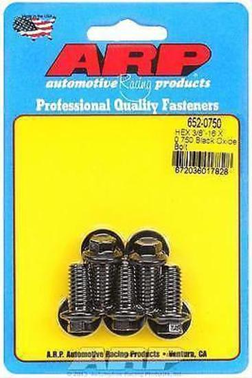 ARP Fasteners ARP652-0750 652-0750 3/8-16 X 0.750 Hex Black Oxide Bolts