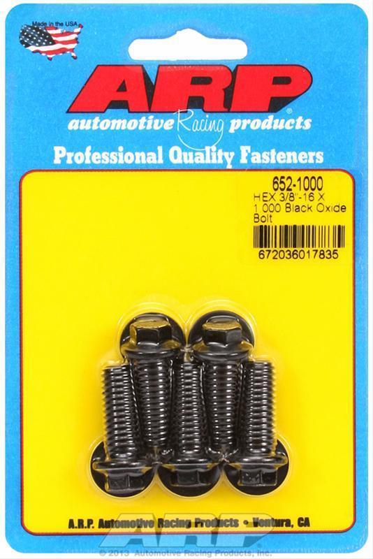 ARP 652-1000 3/8-16 X 1.000 Hex Black Oxide Bolts