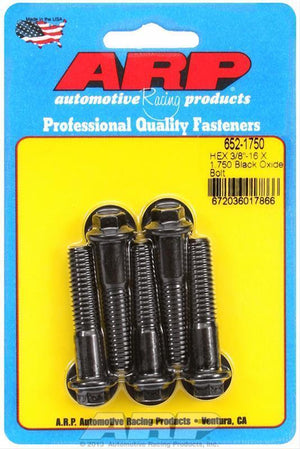ARP 652-1750 3/8-16 X 1.750 Hex Black Oxide Bolts