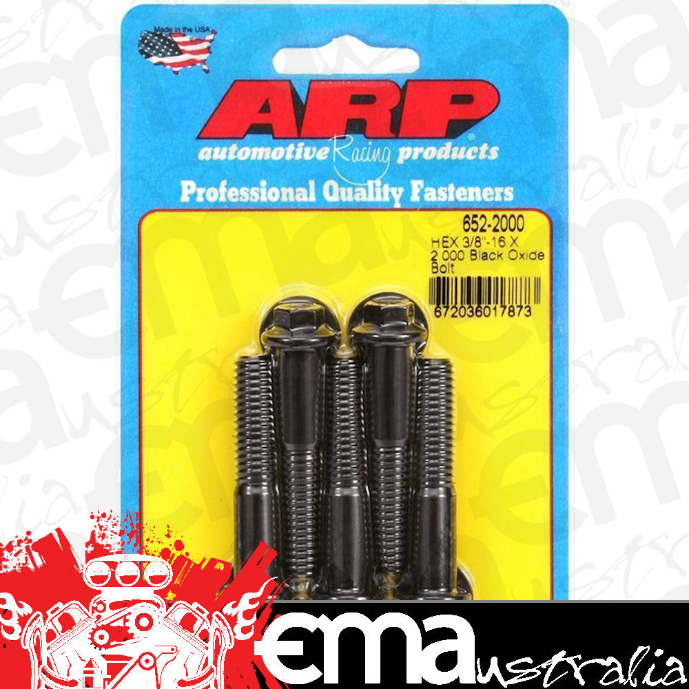 ARP Fasteners ARP652-2000 652-2000 3/8-16 X 2.000 Hex Black Oxide Bolts
