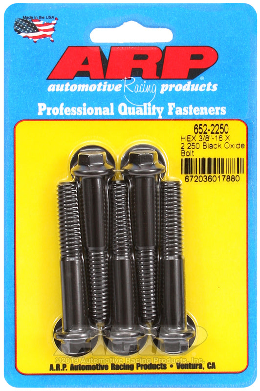 ARP 652-2250 3/8-16 X 2.250 Hex Black Oxide Bolts