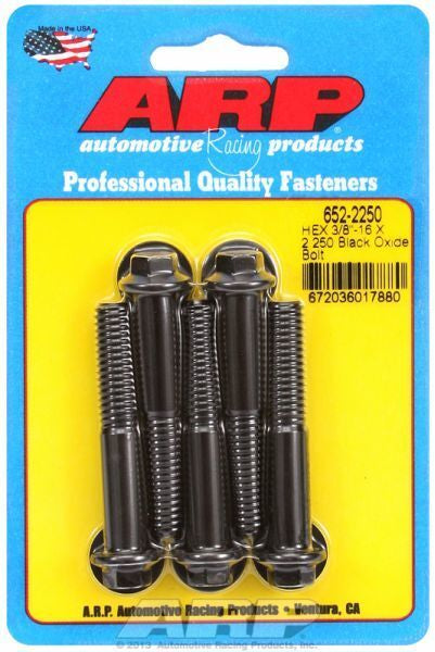 ARP 652-2250 3/8-16 X 2.250 Hex Black Oxide Bolts