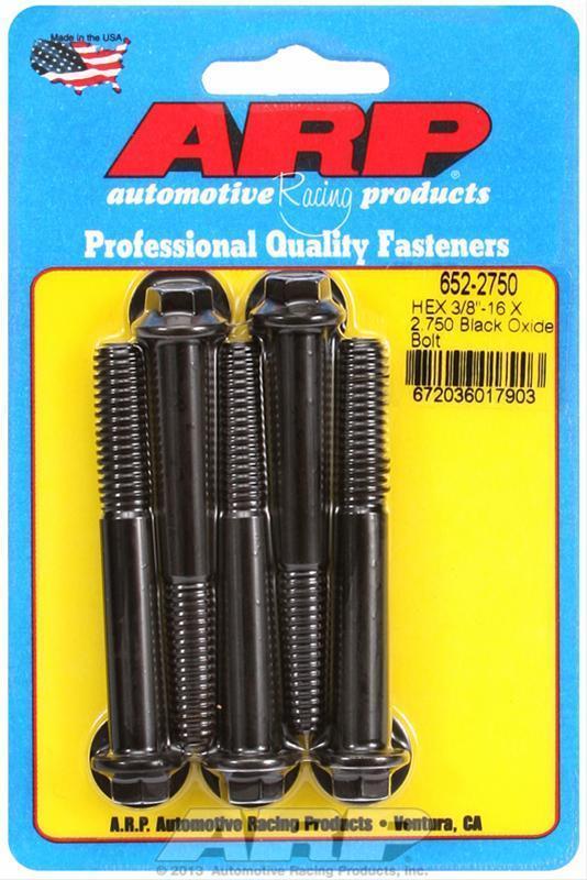 ARP 652-2750 3/8-16 X 2.750 Hex Black Oxide Bolts
