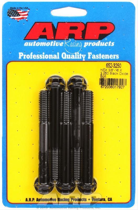 ARP 652-3250 3/8-16 X 3.250 Hex Black Oxide Bolts