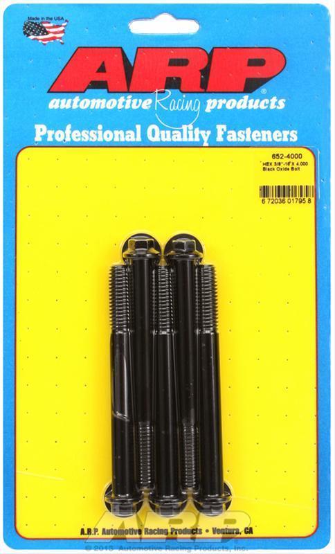 ARP 652-4000 3/8-16 X 4.000 Hex Black Oxide Bolts