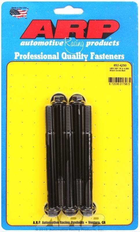 ARP 652-4250 3/8-16 X 4.250 Hex Black Oxide Bolts