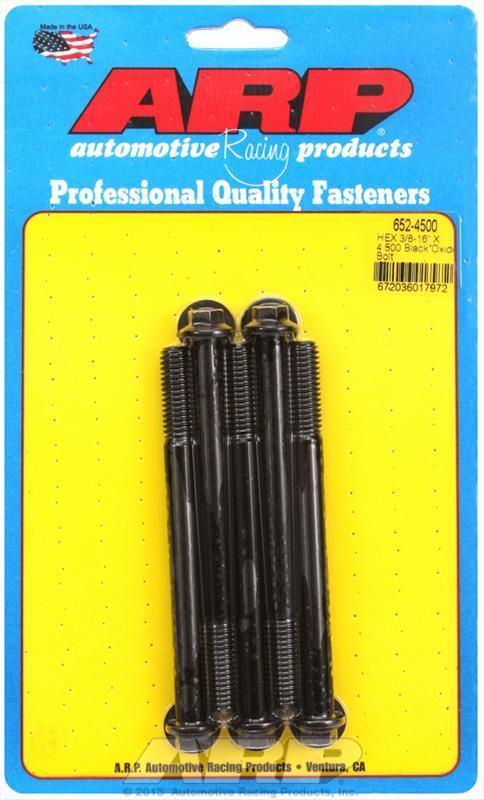 ARP 652-4500 3/8-16 X 4.500 Hex Black Oxide Bolts