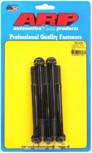 ARP 652-4500 3/8-16 X 4.500 Hex Black Oxide Bolts