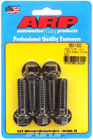 ARP Fasteners ARP653-1500 653-1500 7/16-14 X 1.500 Hex Black Oxide Bolts