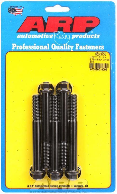 ARP 653-3750 7/16-14 X 3.750 Hex Black Oxide Bolts