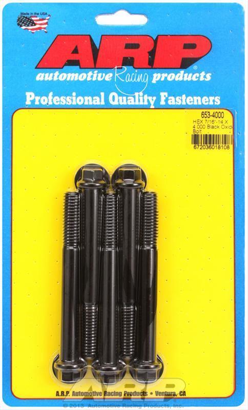 ARP Fasteners ARP653-4000 653-4000 7/16-14 X 4.000 Hex Black Oxide Bolts