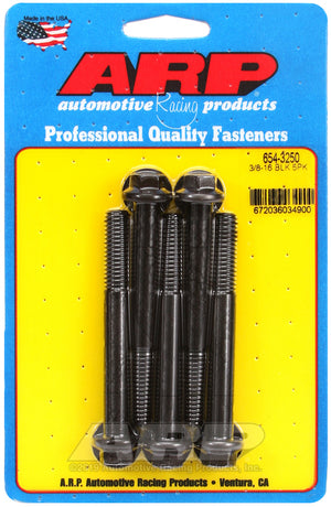 ARP 654-3250 3/8-16 X 3.250 Hex 7/16 Wrenching Black Oxide Bolts