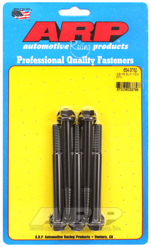 ARP 654-3750 3/8-16 X 3.750 Hex 7/16 Wrenching Black Oxide Bolts