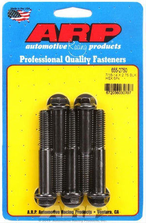 ARP 655-2750 7/16-14 X 2.750 Hex 1/2 Wrenching Black Oxide Bolts
