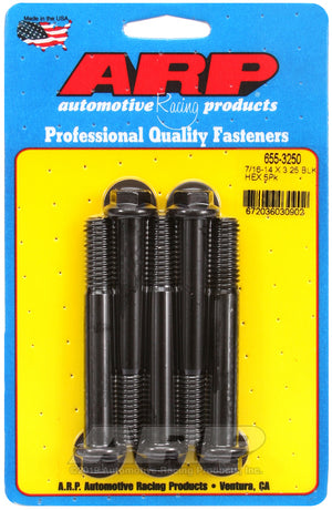 ARP 655-3250 7/16-14 X 3.250 Hex 1/2 Wrenching Black Oxide Bolts