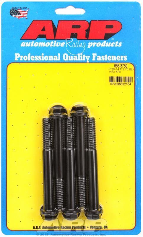 ARP Fasteners ARP655-3750 655-3750 7/16-14 X 3.750 Hex 1/2 Wrenching Black Oxide Bolts