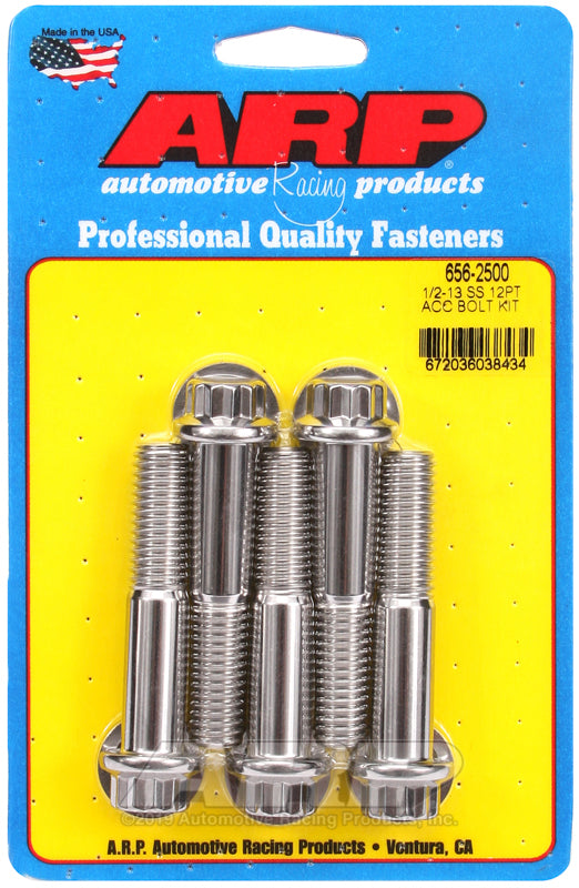 ARP Fasteners ARP656-2500 656-2500 1/2-13 X 2.500 12PT SS Bolts