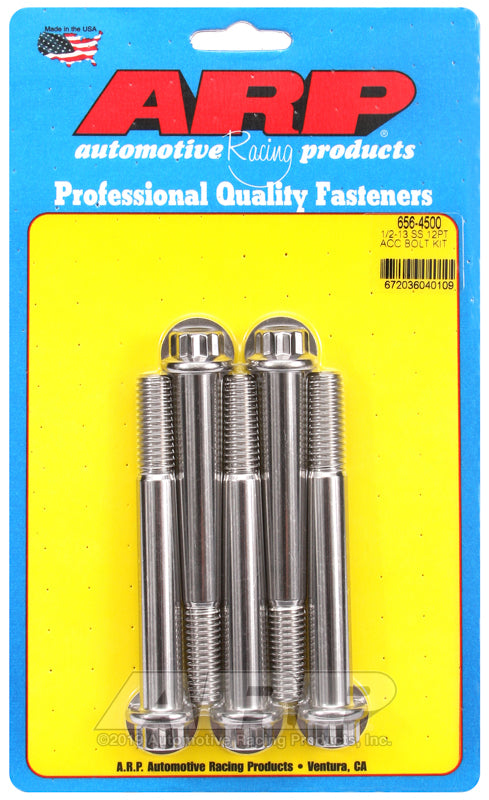 ARP 656-4500 1/2-13 X 4.500 12PT SS Bolts