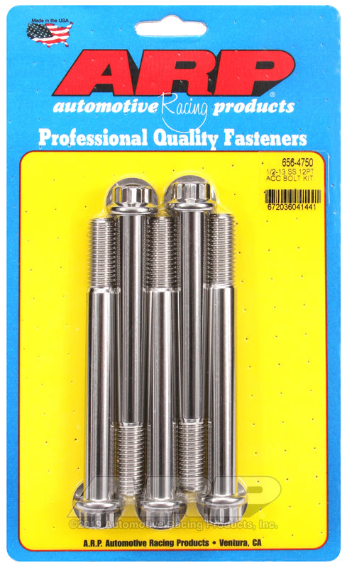 ARP 656-4750 1/2-13 X 4.750 12PT SS Bolts