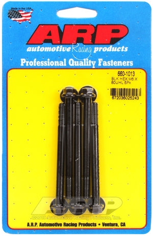 ARP 660-1013 M6 X 1.00 X 80 Hex Black Oxide Bolts