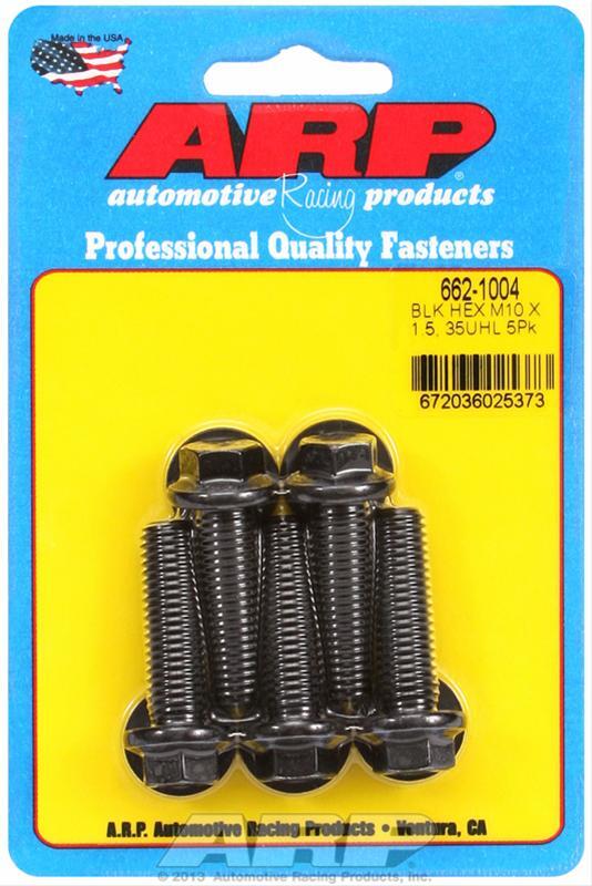 ARP 662-1004 M10 X 1.50 X 35 Hex Black Oxide Bolts