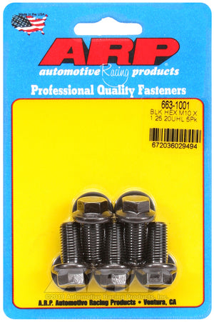 ARP 663-1001 M10 X 1.25 X 20 Hex Black Oxide Bolts