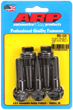 ARP 665-1005 M12 X 1.75 X 45 Hex Black Oxide Bolts