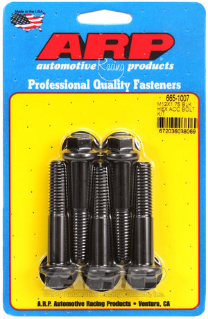 ARP 665-1007 M12 X 1.75 X 60 Hex Black Oxide Bolts