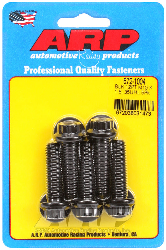 ARP 672-1004 M10 X 1.50 X 35 12PT Black Oxide Bolts