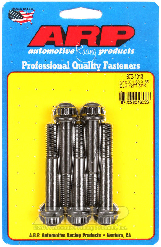 ARP 672-1013 M10 X 1.50 X 65 12PT Black Oxide Bolts