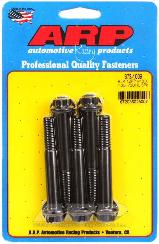 ARP 673-1009 M10 X 1.25 X 70 12PT Black Oxide Bolts