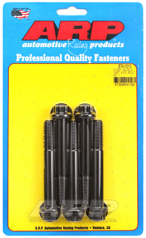 ARP 674-1010 M12 X 1.50 X 90 12PT Black Oxide Bolts