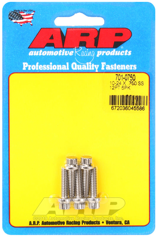 ARP 701-0750 10-24 X .750 12PT SS Bolts