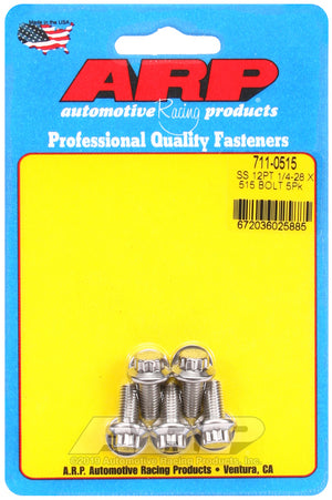 ARP 711-0515 1/4-28 X .515 12PT SS Bolts