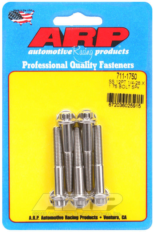 ARP 711-1750 1/4-28 X 1.750 12PT SS Bolts