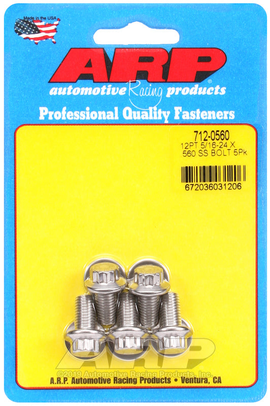 ARP 712-0560 5/16-24 X .560 12PT SS Bolts