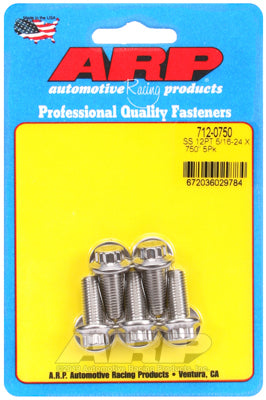 ARP 712-0750 5/16-24 X .750 12PT SS Bolts