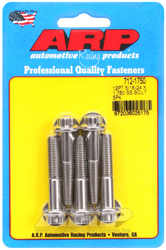 ARP 712-1750 5/16-24 X 1.750 12PT SS Bolts
