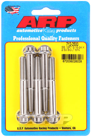 ARP 712-2500 5/16-24 X 2.500 12PT SS Bolts