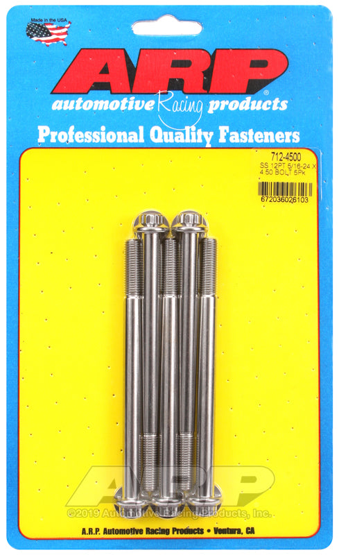 ARP Fasteners ARP712-4500 712-4500 5/16-24 X 4.500 12PT SS Bolts