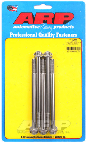 ARP 712-4750 5/16-24 X 4.750 12PT SS Bolts