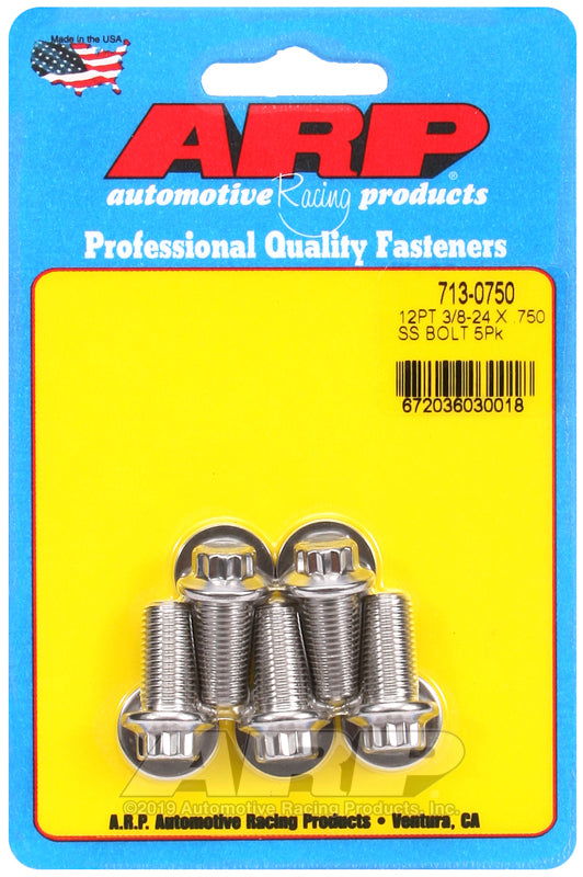 ARP Fasteners ARP713-0750 713-0750 3/8-24 X.750 12PT SS Bolts