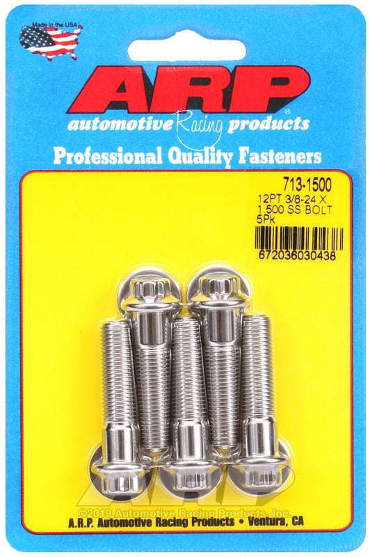 ARP 713-1500 3/8-24 X 1.500 12PT SS Bolts