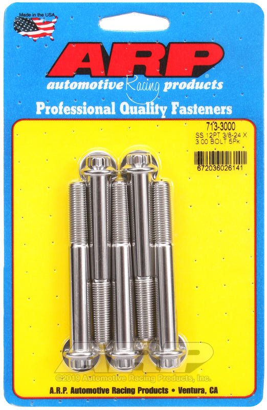 ARP 713-3000 3/8-24 X 3.000 12PT SS Bolts